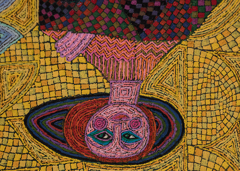 We Know the Secrets of the Upside Down World (Three Abstracted Women), Painting, 1990