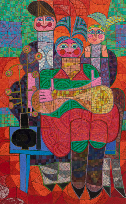 Three Little Maids (Three Abstract Women), Painting, 1987