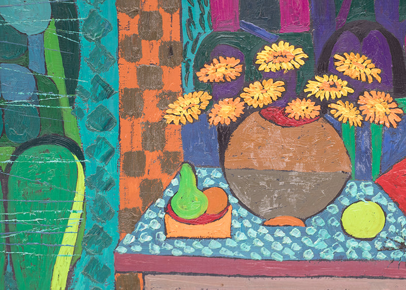Medea & the Web of Entanglement (Interior Scene with Six Women), Painting, 1968