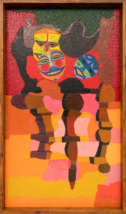 Still Life with Masks, Painting, 1983