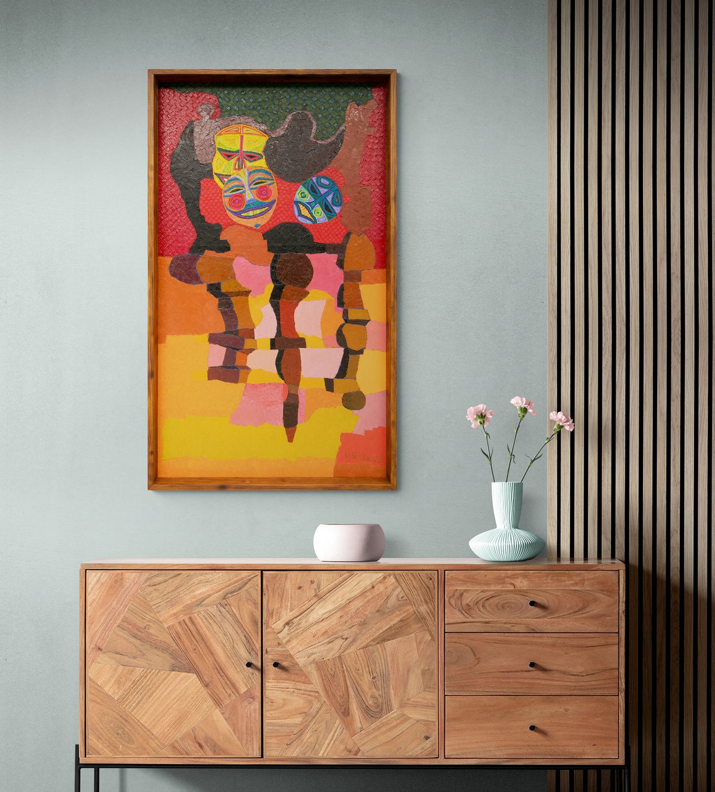 Still Life with Masks, Painting, 1983