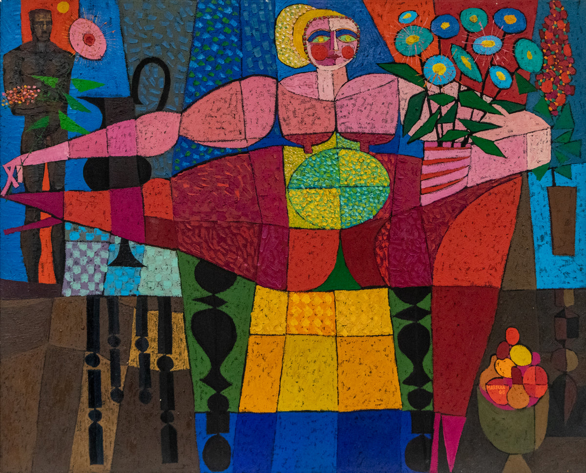 Goddess of Fertility (Abstracted Woman), Painting, 1966