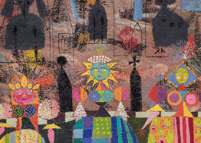 Seven Wise and Foolish Virgins (Fourteen Women), Painting, 1960