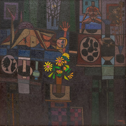 Persephone in the Underworld (Man and Woman), Painting, 1965