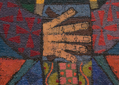 The Three Fates Sit #1 (Three Women), Painting, 1962