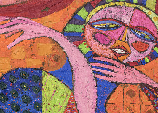 Salome with the Head of John the Baptist (Abstract Biblical Scene), Painting, 1962