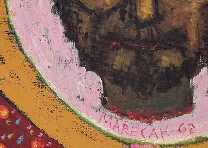 Salome with the Head of John the Baptist (Abstract Biblical Scene), Painting, 1962