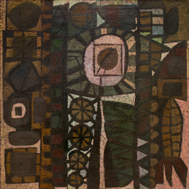 Pods (Abstract in Earth Tones), Painting