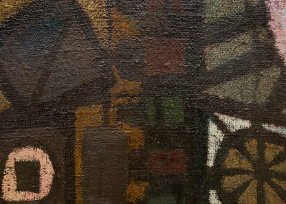 Pods (Abstract in Earth Tones), Painting
