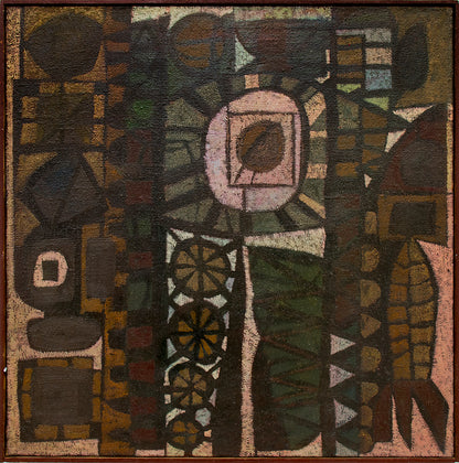 Pods (Abstract in Earth Tones), Painting