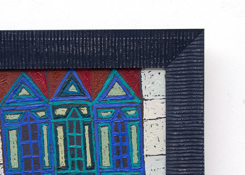 Parcheesi (Gameboard with Houses and Women), Painting, 1990