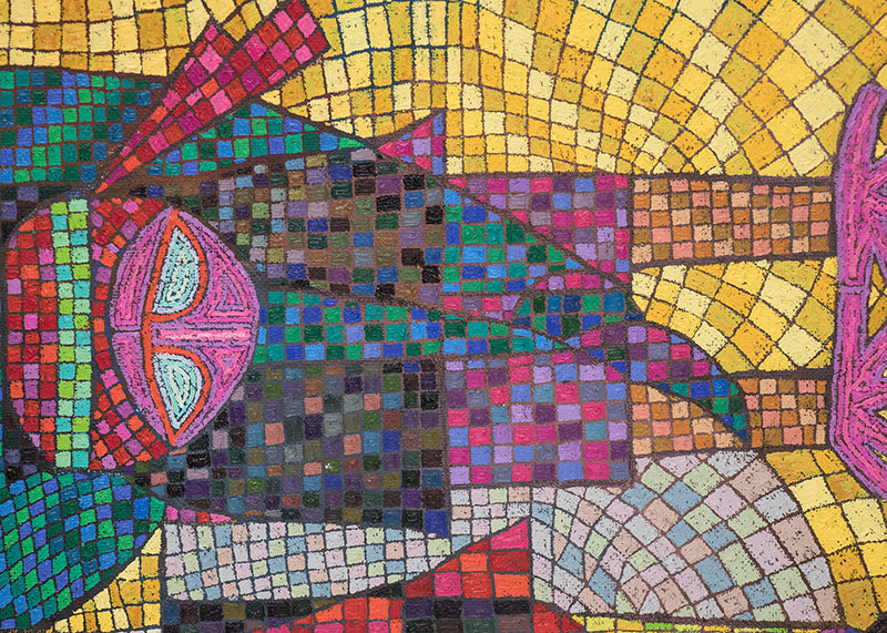 Acrobats (Two Abstract Figures), Painting, 1990
