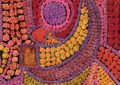 Spell (Abstract in Red, Orange, Gold, Pink, and Violet), Painting, 1987