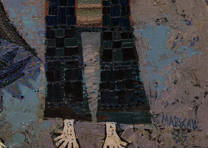The Four Winter Months (Four Abstracted Figures), Painting, 1985