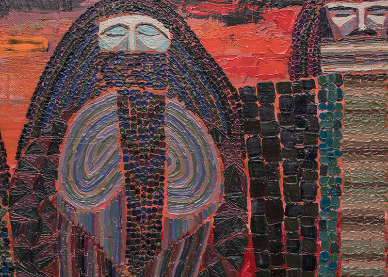The Four Winter Months (Four Abstracted Figures), Painting, 1985