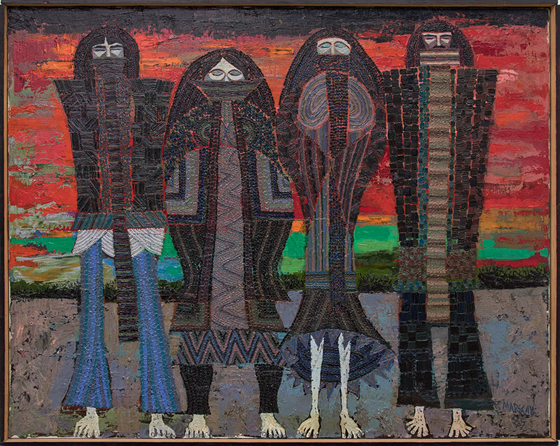 The Four Winter Months (Four Abstracted Figures), Painting, 1985