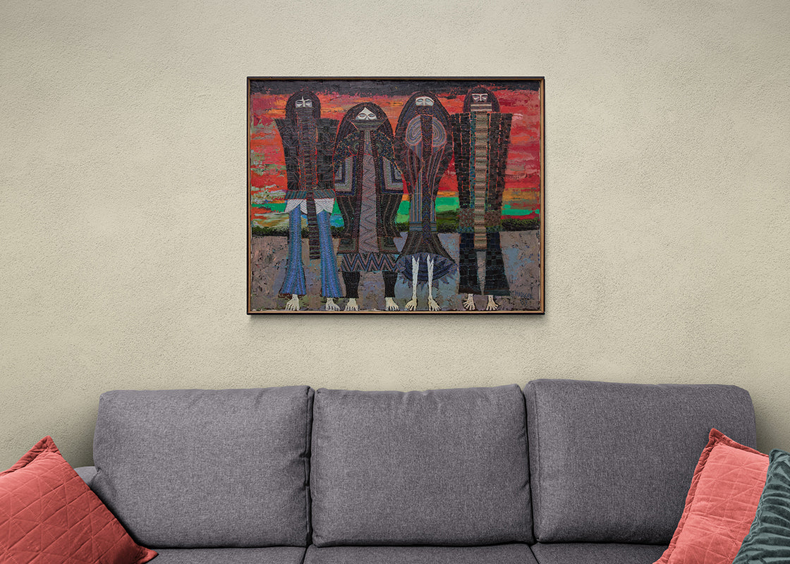 The Four Winter Months (Four Abstracted Figures), Painting, 1985