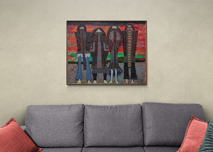 The Four Winter Months (Four Abstracted Figures), Painting, 1985