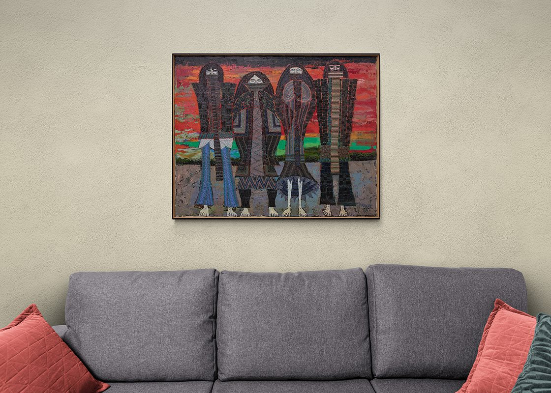 The Four Winter Months (Four Abstracted Figures), Painting, 1985