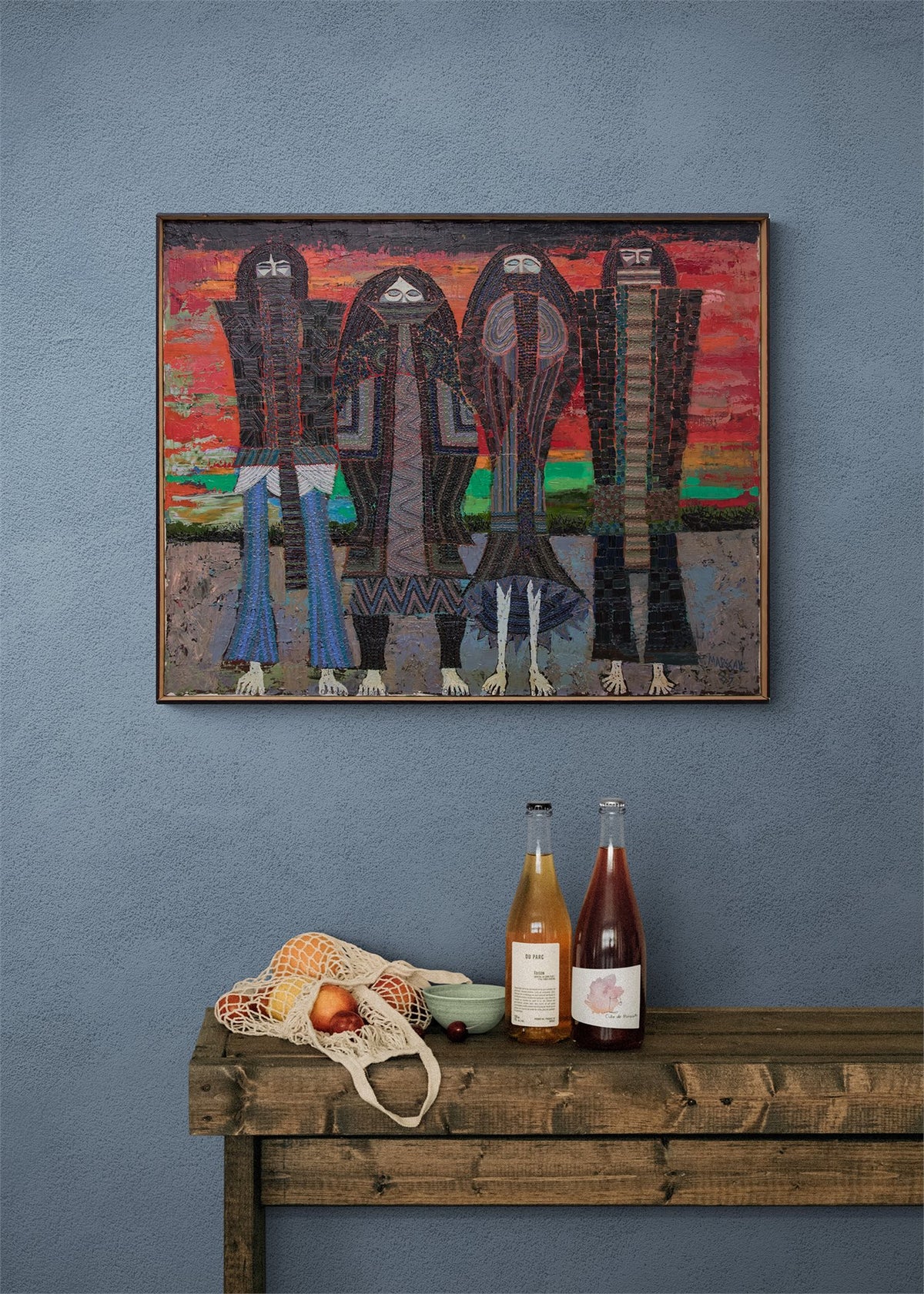 The Four Winter Months (Four Abstracted Figures), Painting, 1985