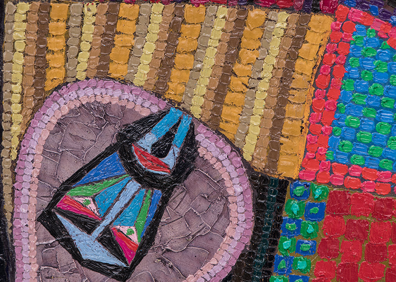 Evil Magicians in an Upside Down World (Three Abstracted Men), Painting, 1980
