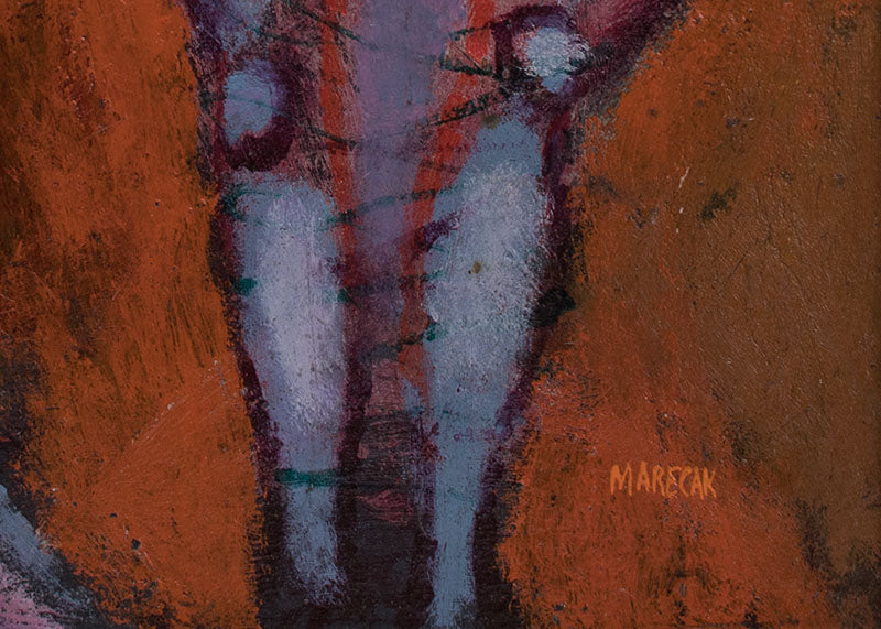 Fertility Goddesses (Three Nude Women), Painting, 1950