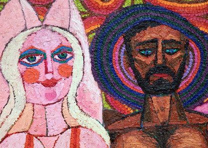 Zeus, Venus and Hera (Man and Two Women), Painting, 1982