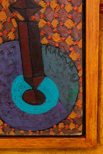 War Goddess Stands For Her Portrait (Woman with Sword), Painting, 1968