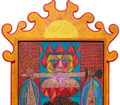 War Goddess Stands For Her Portrait (Woman with Sword), Painting, 1968