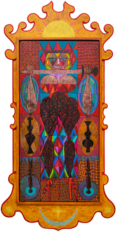 War Goddess Stands For Her Portrait (Woman with Sword), Painting, 1968