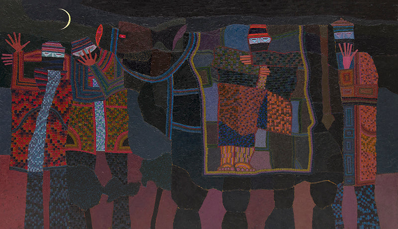 The Joke (Figures Laughing), Painting, circa 1980