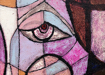 Winter Witch (Abstract Female Figure), Painting, 1989