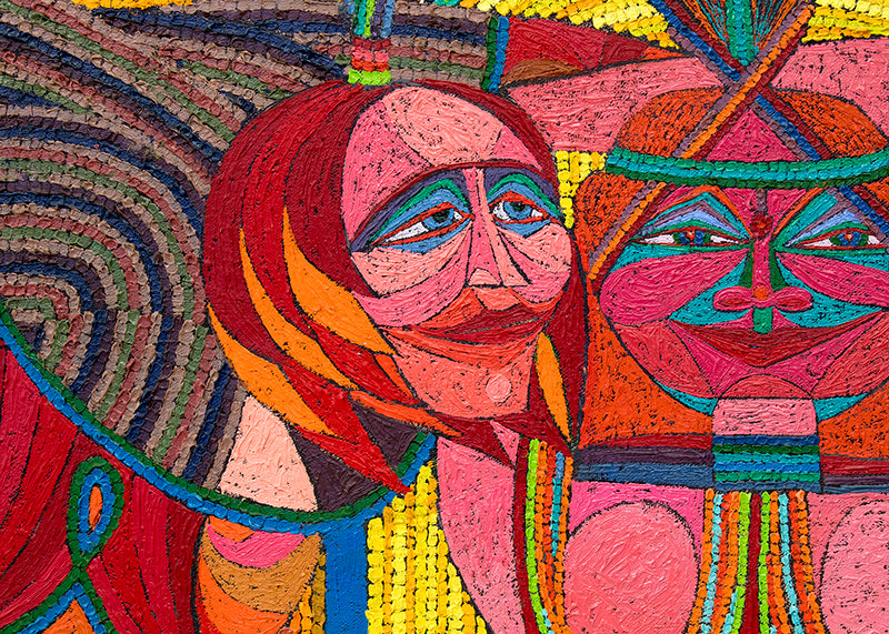 Sybils Telling Cosmic Jokes On Mankind (Two Women), Painting, 1980