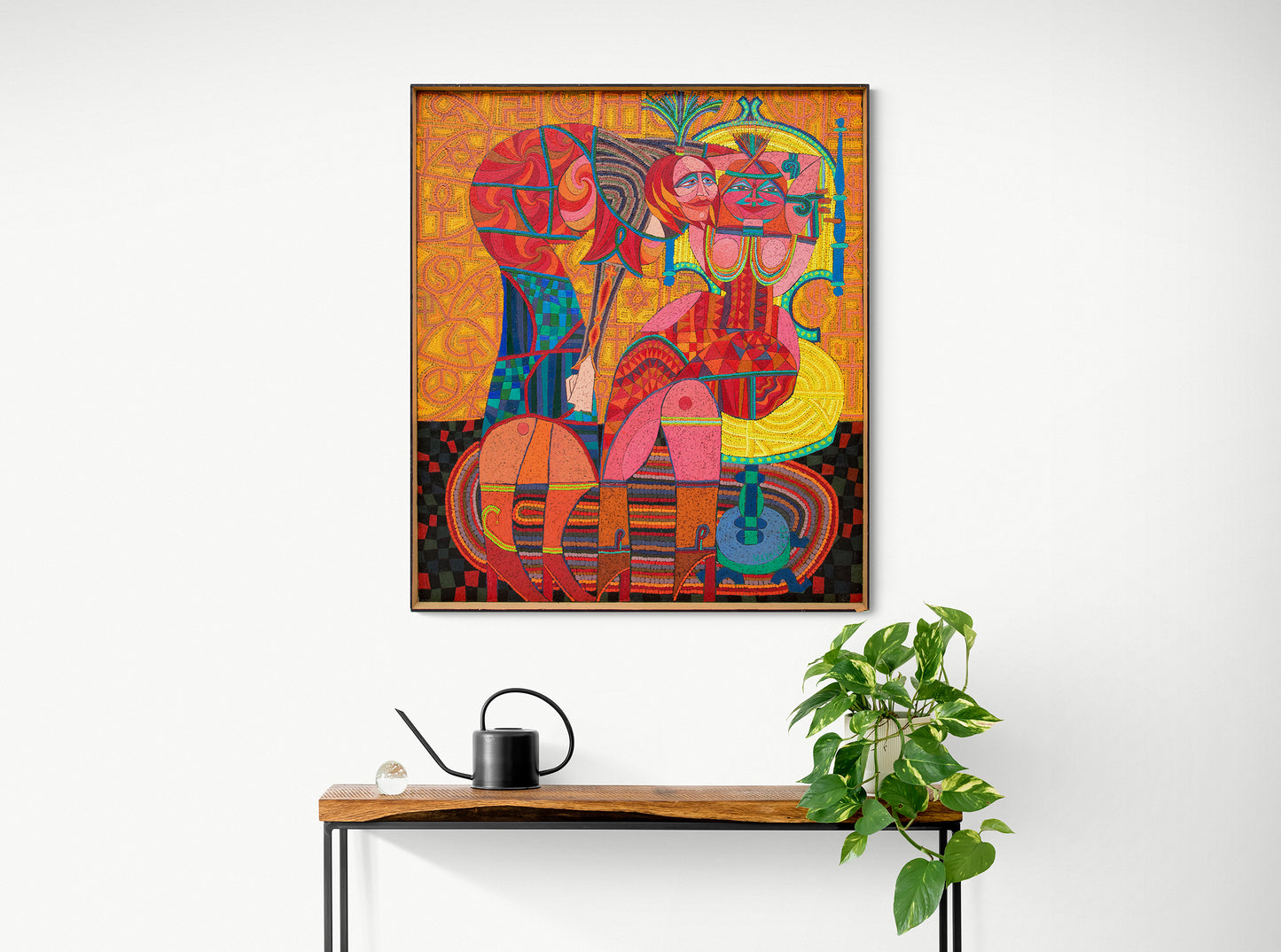 Sybils Telling Cosmic Jokes On Mankind (Two Women), Painting, 1980