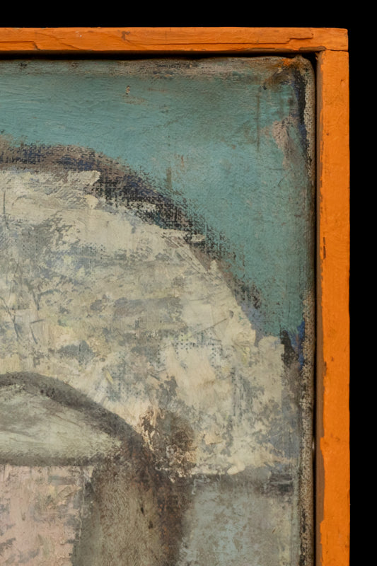 To Troy, To Troy (Abstract in Brown, Blue, Gray, Red, and Yellow), Painting, 1950