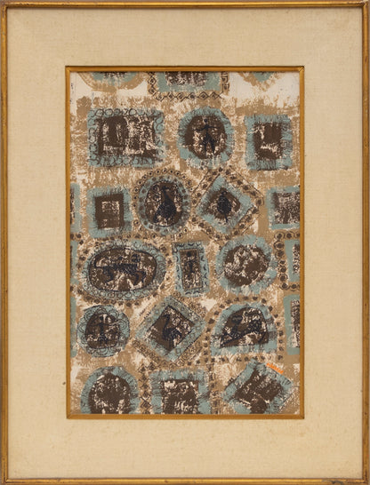 Coptic Fragment (Pictures of People and Animals), Painting, 1960