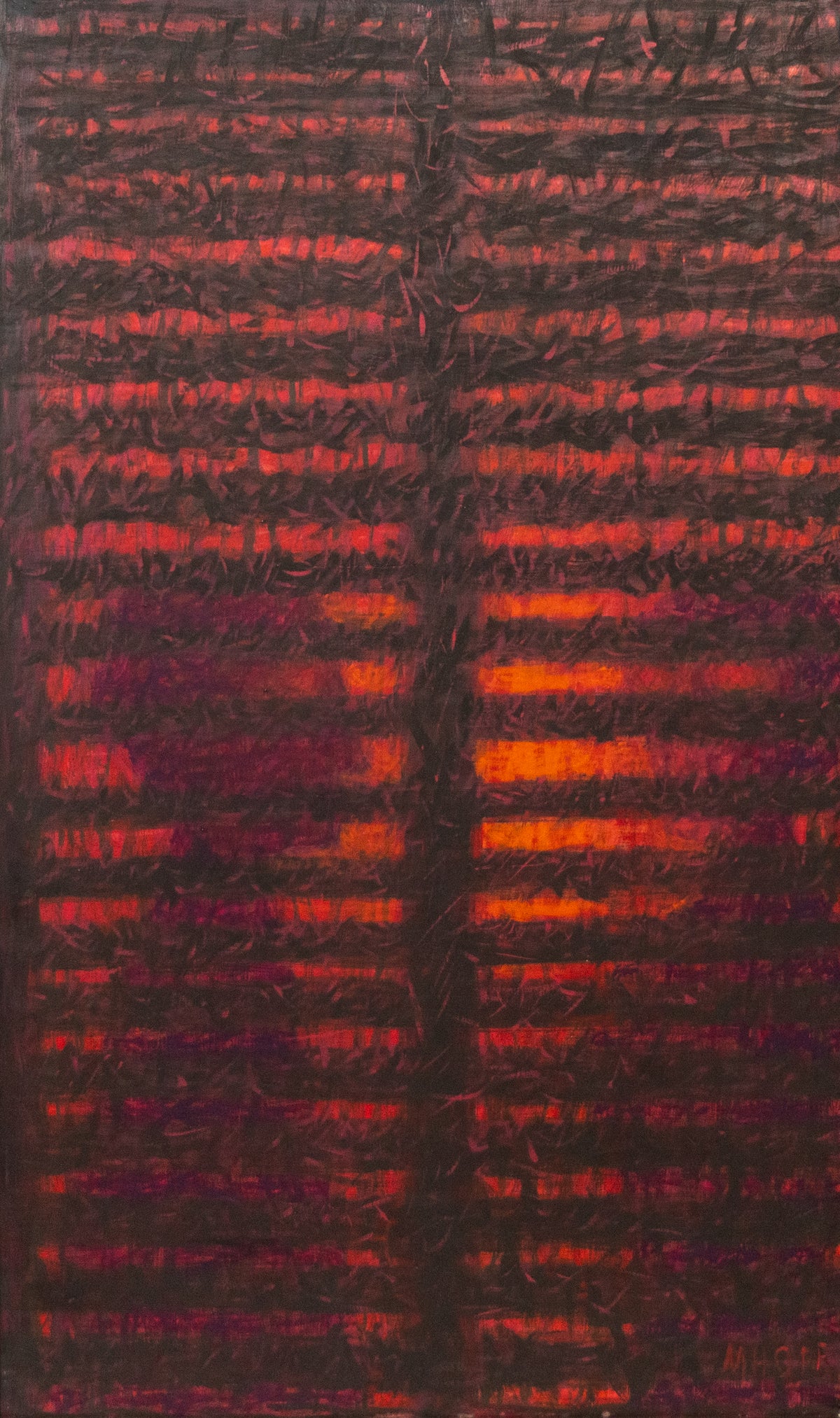 Shuttered Window, Painting, dated 1956