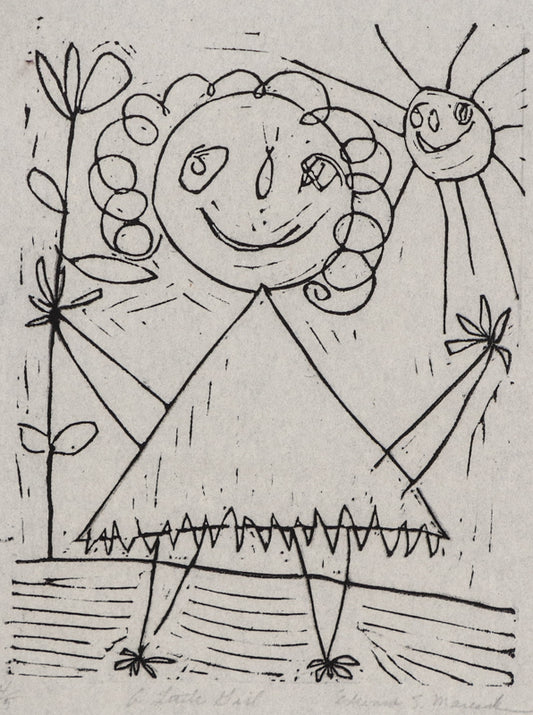 Edward Marecak (1919-1993) artwork for sale. A Little Girl, Print, circa 1940-1970, Denver, Colorado, Art Gallery)