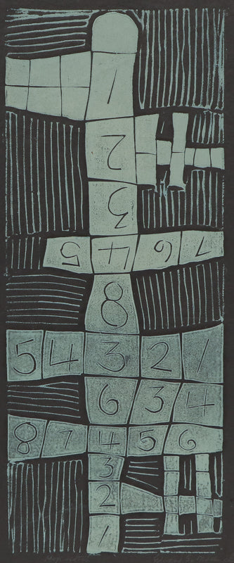 Edward Marecak (1919-1993) artwork for sale. Hopscotch (Sidewalk with Numbers), Print