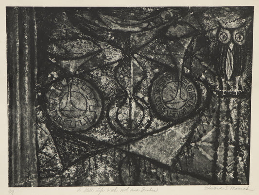 Edward Marecak (1919-1993) artwork for sale. A Still Life with Owls and Dishes, Print, Denver, Colorado, Art Gallery)