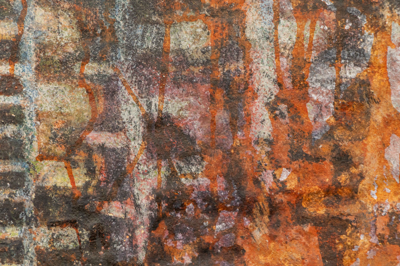 Mystic Ladders (Abstract in Brown, Orange, Cream, and Violet), Painting, 1960