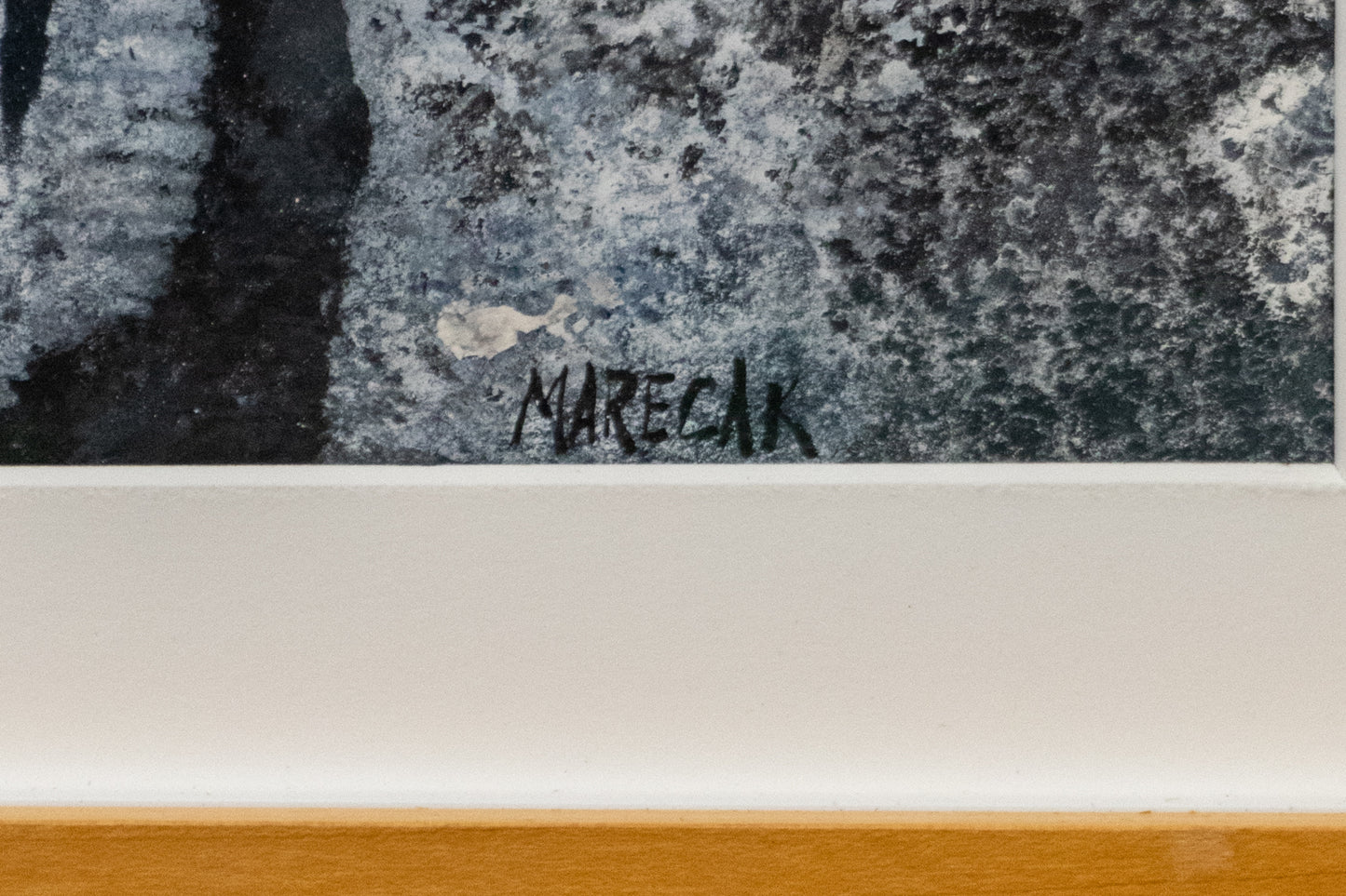 Winter Kachinas (Abstract in Black, Gray, White, and Blue), Painting, 1960