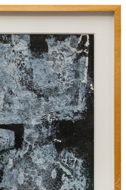 Winter Kachinas (Abstract in Black, Gray, White, and Blue), Painting, 1960
