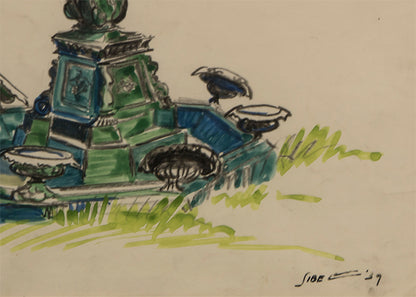 Untitled (Green Fountain), Painting, 1939