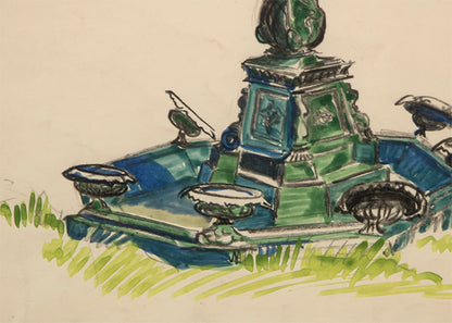 Untitled (Green Fountain), Painting, 1939