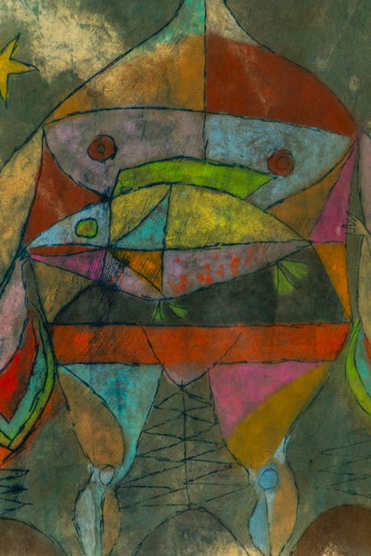 Untitled (Abstracted Woman with Fish), Painting