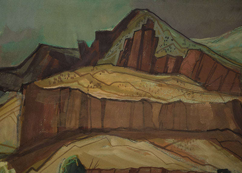Spring Storm (Nighttime Mountain Landscape), Painting, dated 1980