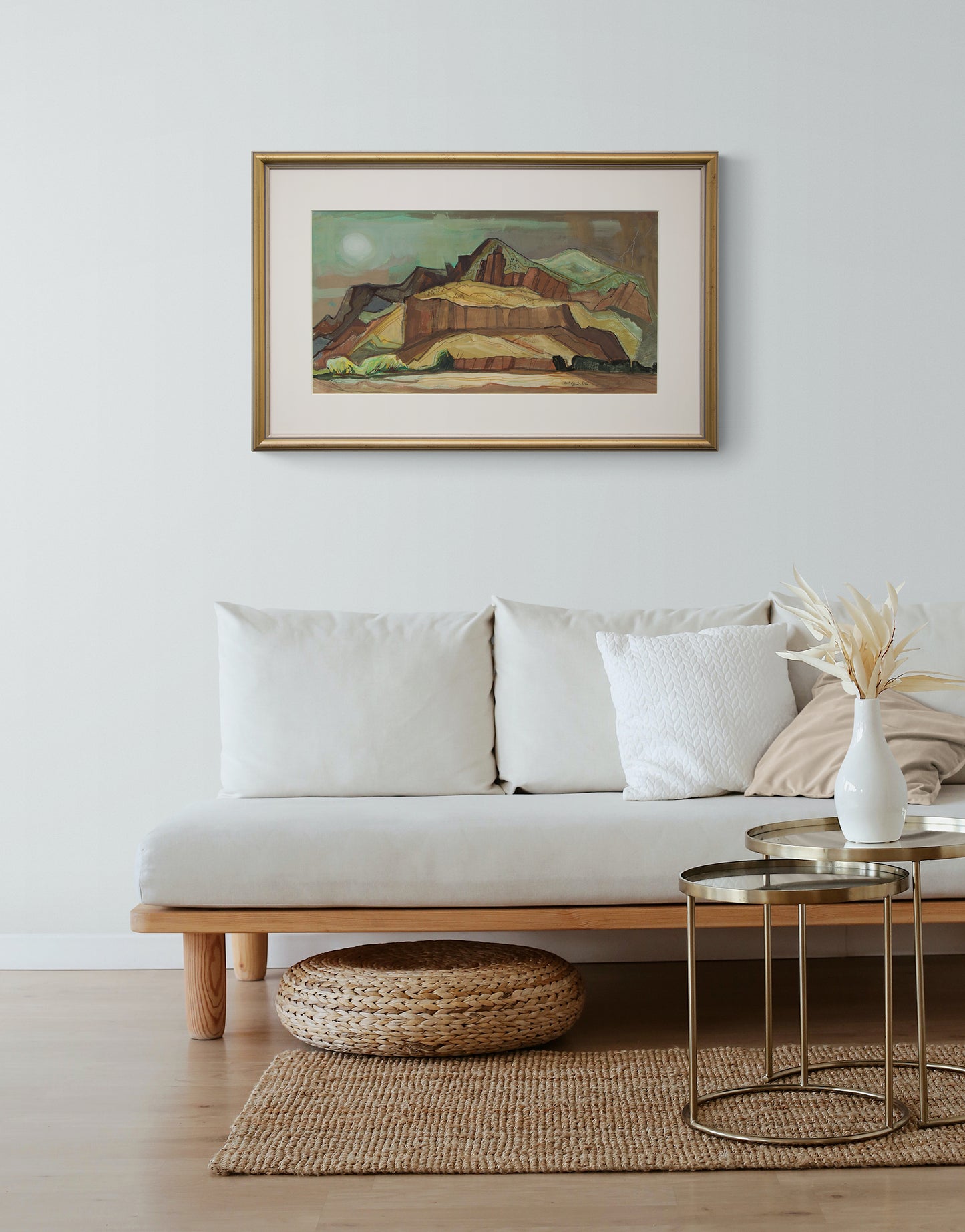 Spring Storm (Nighttime Mountain Landscape), Painting, dated 1980