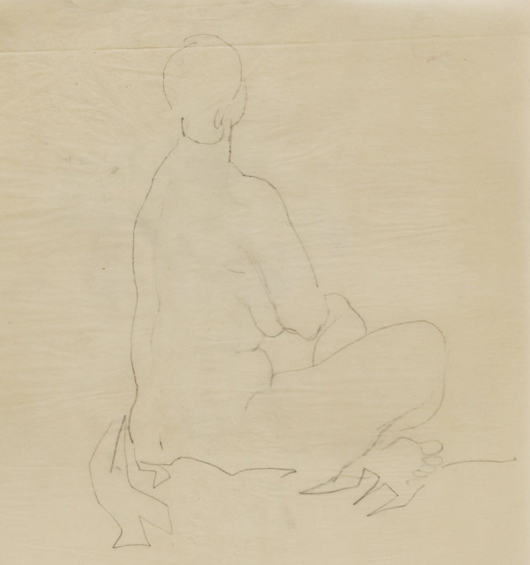 Edward Marecak (1919-1993) artwork for sale. Untitled (Seated Nude Woman), Drawing, Denver, Colorado, Art Gallery)
