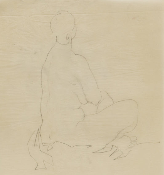 Edward Marecak (1919-1993) artwork for sale. Untitled (Seated Nude Woman), Drawing, Denver, Colorado, Art Gallery)